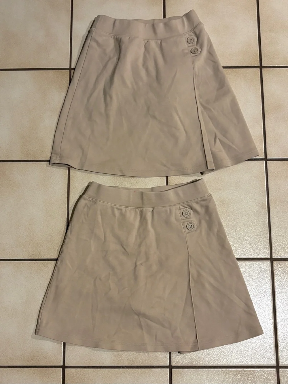 Lot of 2 Pull-On Uniform Knit Skort by Cat & Jack in Khaki